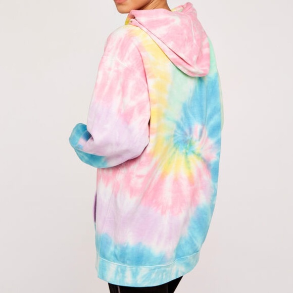 APRICOT | Tie-Dye Oversized Hooded Sweatshirt - Picture 1 of 8